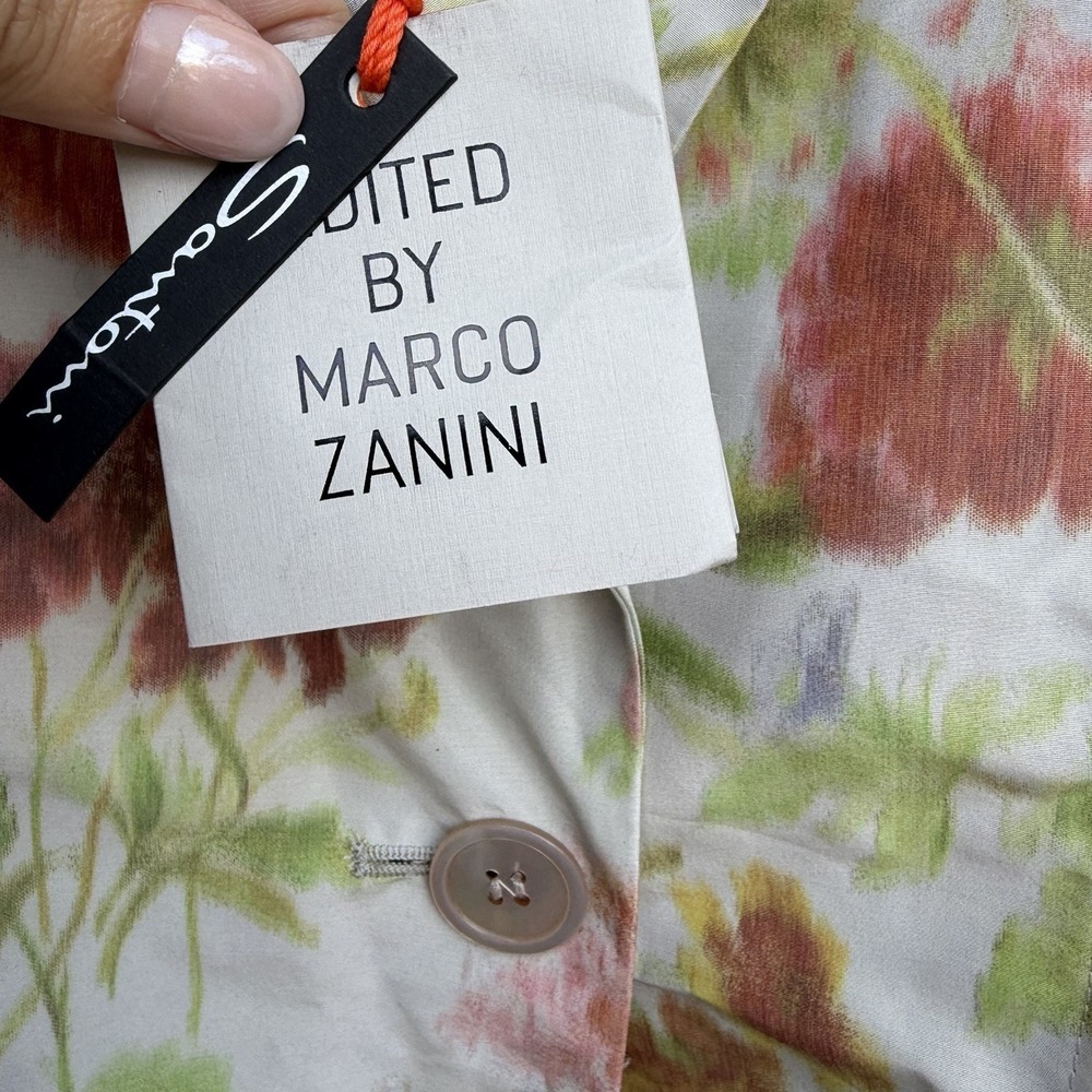 Santoni Marco Zanini Runway Coat Floral A Line IT44 NWT Spring 2018 Rare - Picture 5 of 12